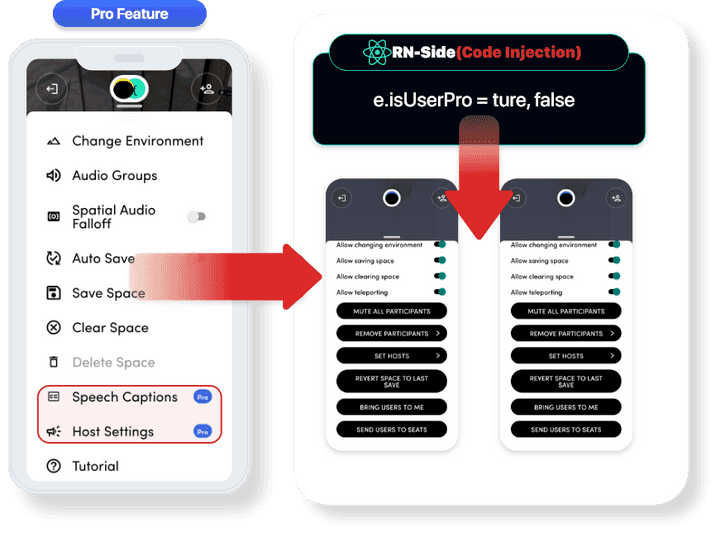 React Native Code Modify Features